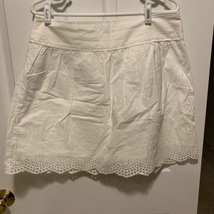Loft white lace skirt